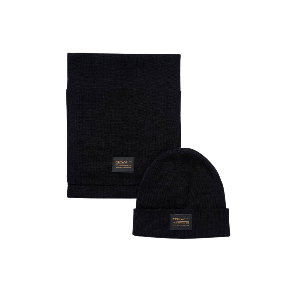 Replay Cotton Beanie and Scarf Set