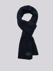 Solid-colored Ribbed Scarf