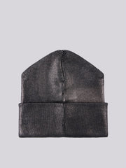 Beanie in Cotton Blend with Laminated Effect