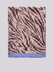 Zebra-striped Chiffon Scarf