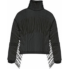 High Neck Sweater with Fringes