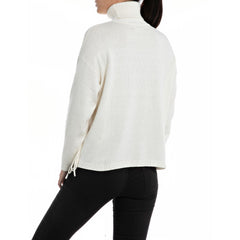 High Neck Sweater with Fringes