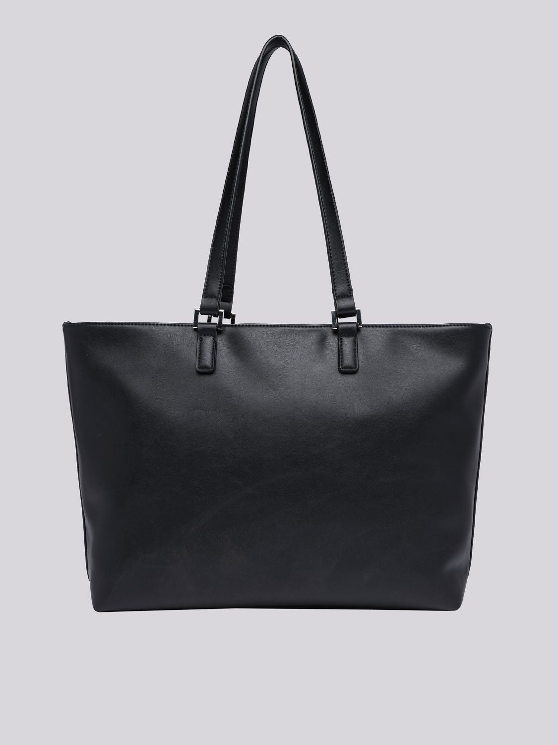 Solid-Color Shopper With Logo