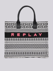 Shopping Bag in Jacquard Canvas