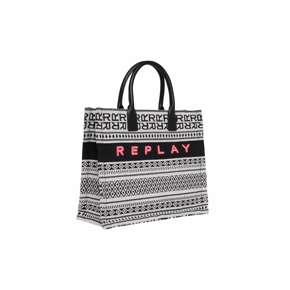 Replay Women's Shopping Bag in Jacquard Canvas