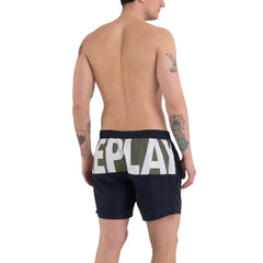 Replay Men's Swimming Trunks with Contrasting-colored Print