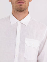 Regular Fit Shirt in Linen with Pocket