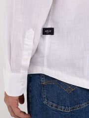 Regular Fit Shirt in Linen with Pocket