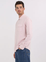 Regular Fit Shirt in Linen with Pocket