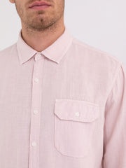 Regular Fit Shirt in Linen with Pocket