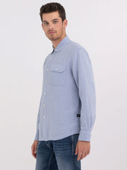 Regular Fit Shirt in Linen with Pocket