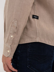 Regular Fit Shirt in Linen with Pocket