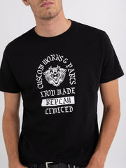 Jersey T-shirt With Biker Print