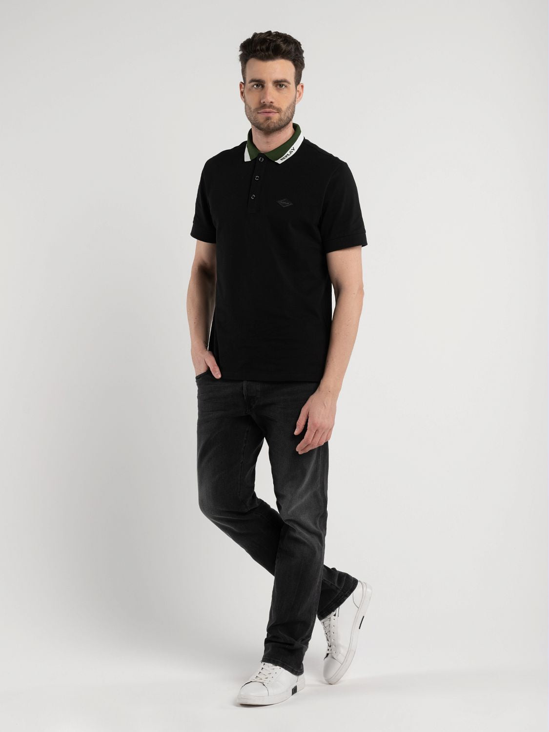 Piqué Polo Shirt with Contrasting-colored Edges