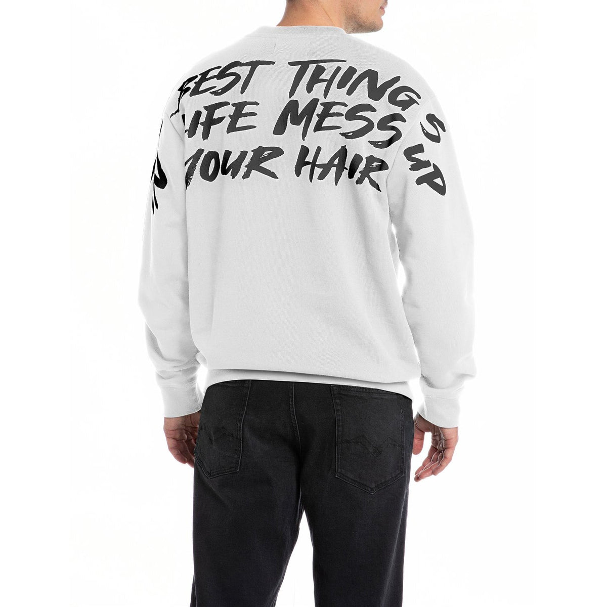 Relaxed Fit Crewneck Sweatshirt with Print