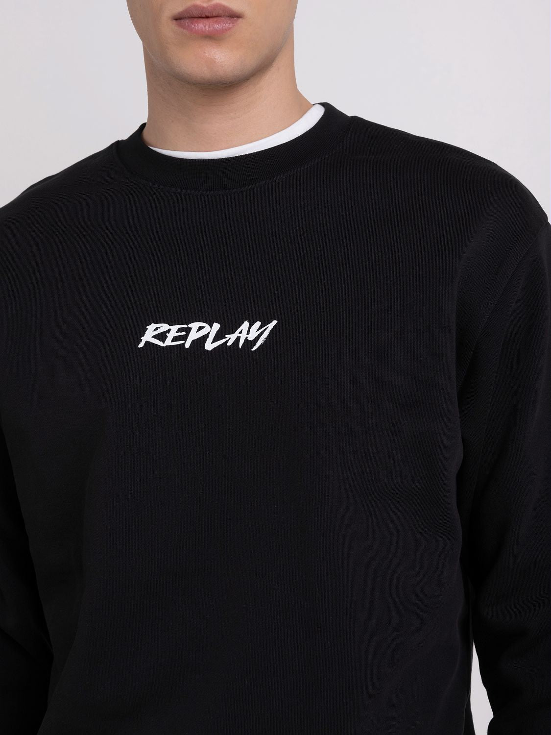 Relaxed Fit Crewneck Sweatshirt with Print