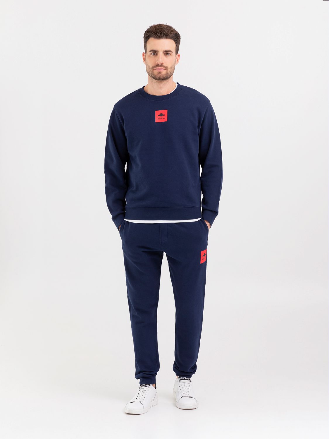 Regular Dyed Cotton Fleece Sweatshirt