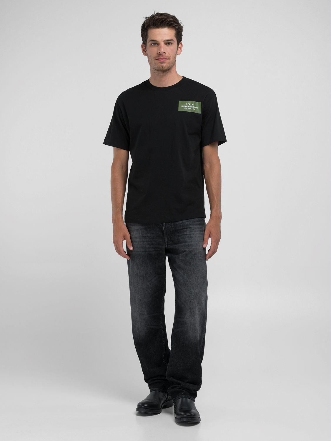 Jersey T-shirt With Print On Chest