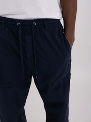 Poplin Jogger Trousers with Zipper