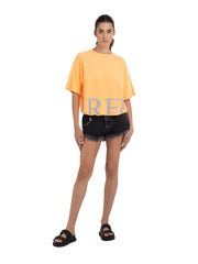 Cropped T-shirt with Print