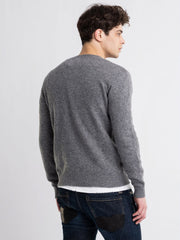 Aged Eco Crewneck Sweater in Wool and Viscose