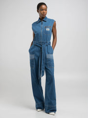 Relaxed-Fit Denim Jumpsuit