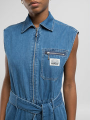 Relaxed-Fit Denim Jumpsuit