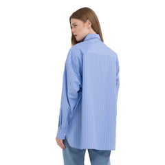 Shirt in Striped Poplin