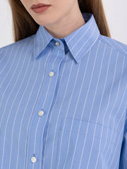 Shirt in Striped Poplin