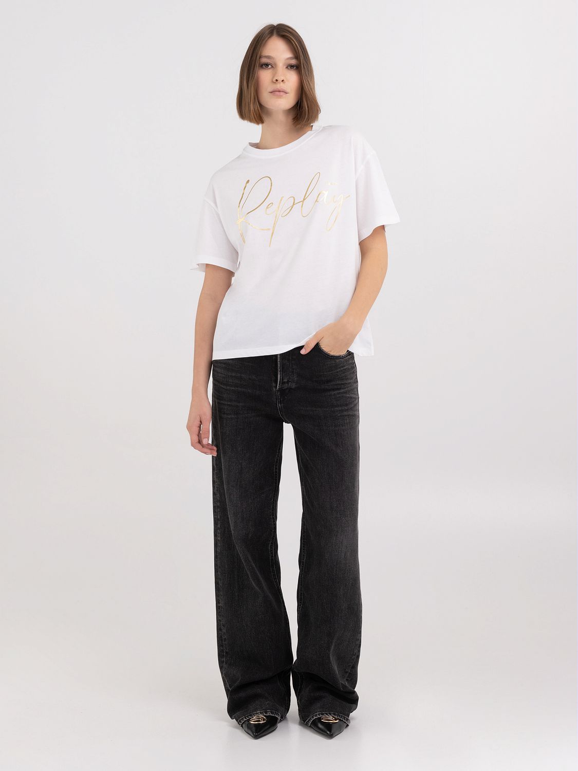 Jersey T-shirt with Foil Print
