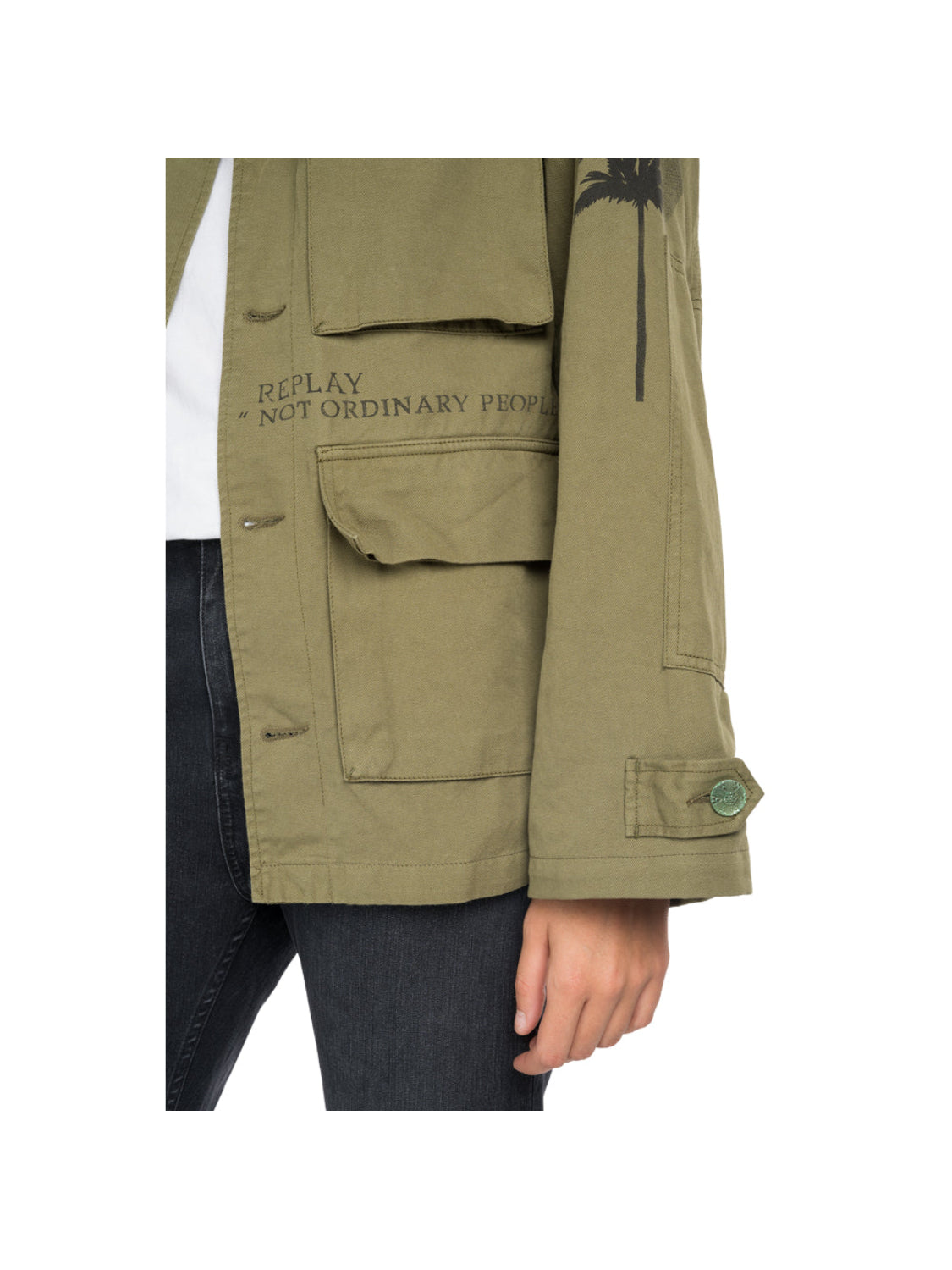 Cotton And Linen Army Jacket