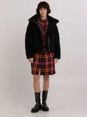 Reversible Jacket in Nylon and Sherpa