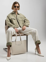 Color-Block Comfort-Fit Trousers