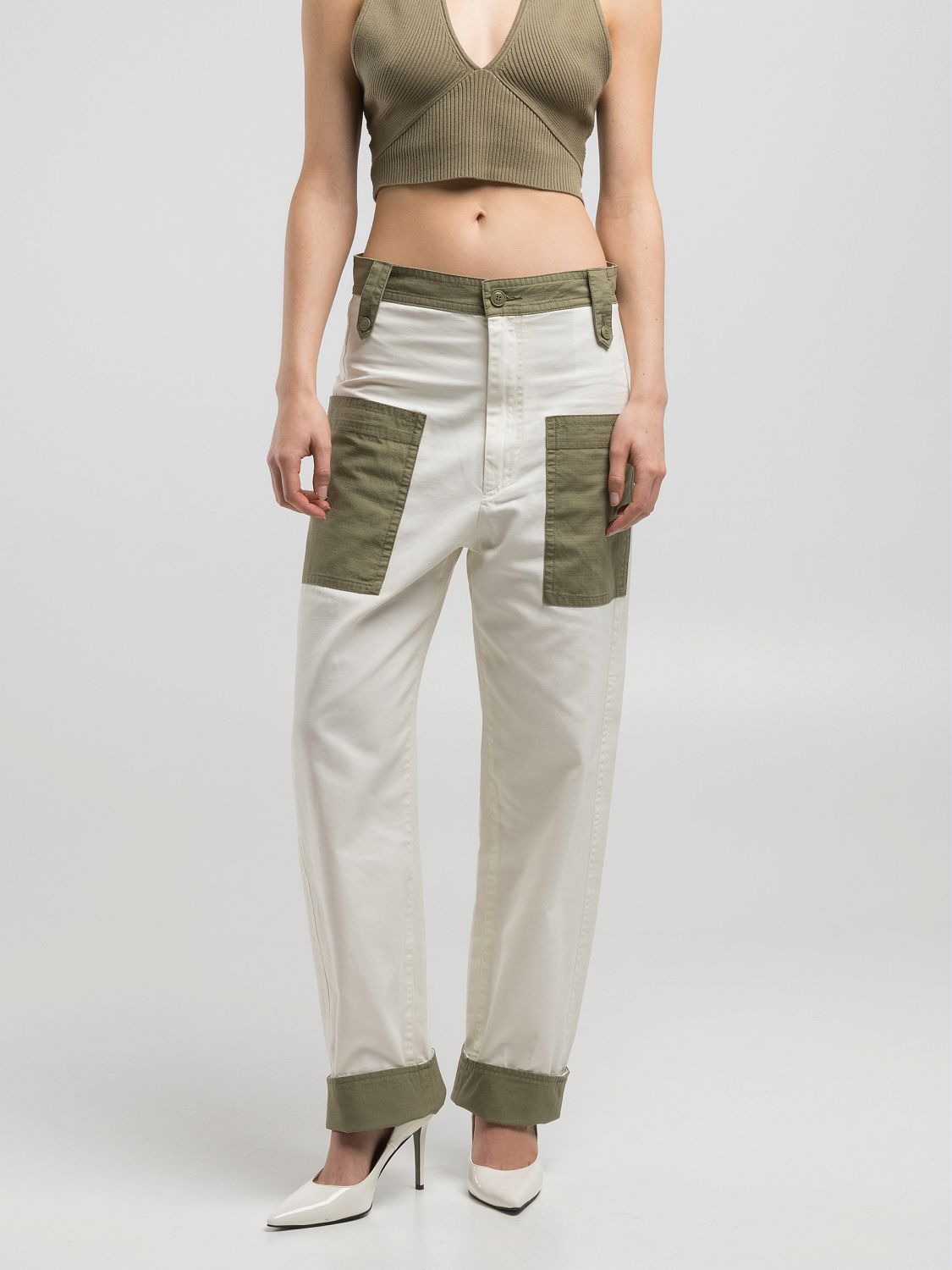 Color-Block Comfort-Fit Trousers