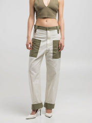 Color-Block Comfort-Fit Trousers