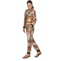 Replay Women's All Over Printed Viscose Satin Pant