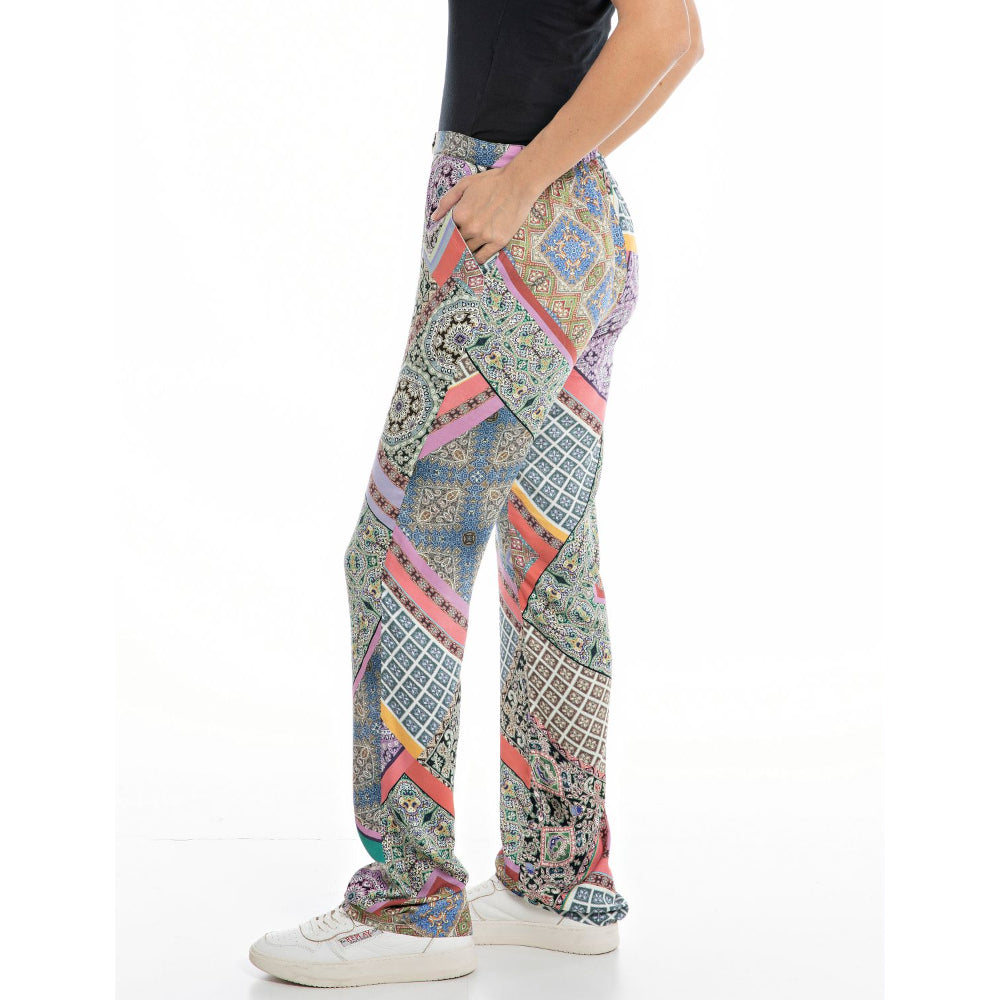 All Over Printed Viscose Satin Pant