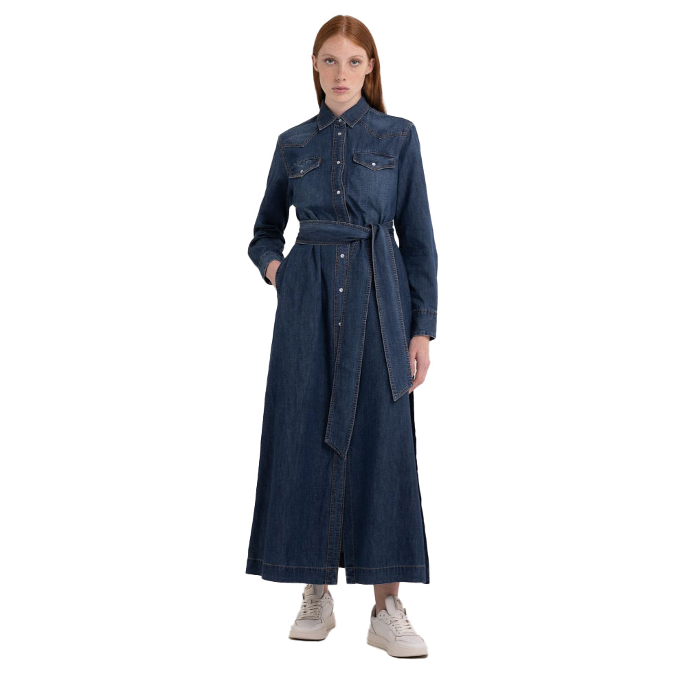 Replay Women's Long Shirt-dress in Denim