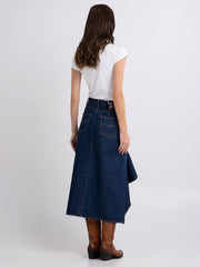 Denim Skirt With Frill