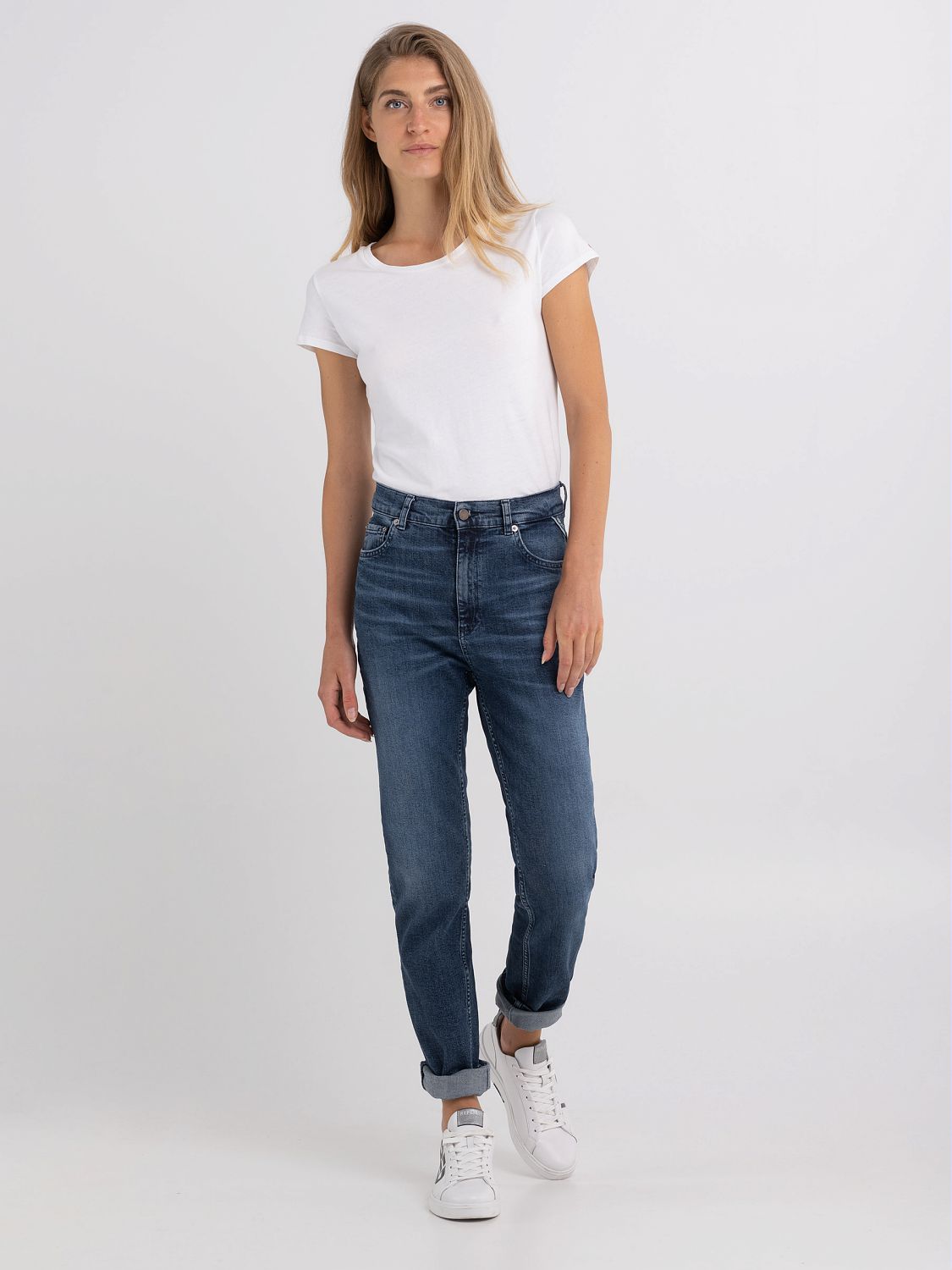 High Waist Tapered Leg Jeans
