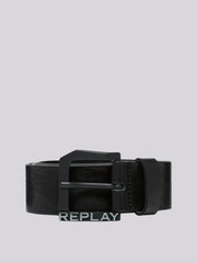 Leather belt with vintage effect