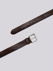 Leather belt with vintage effect