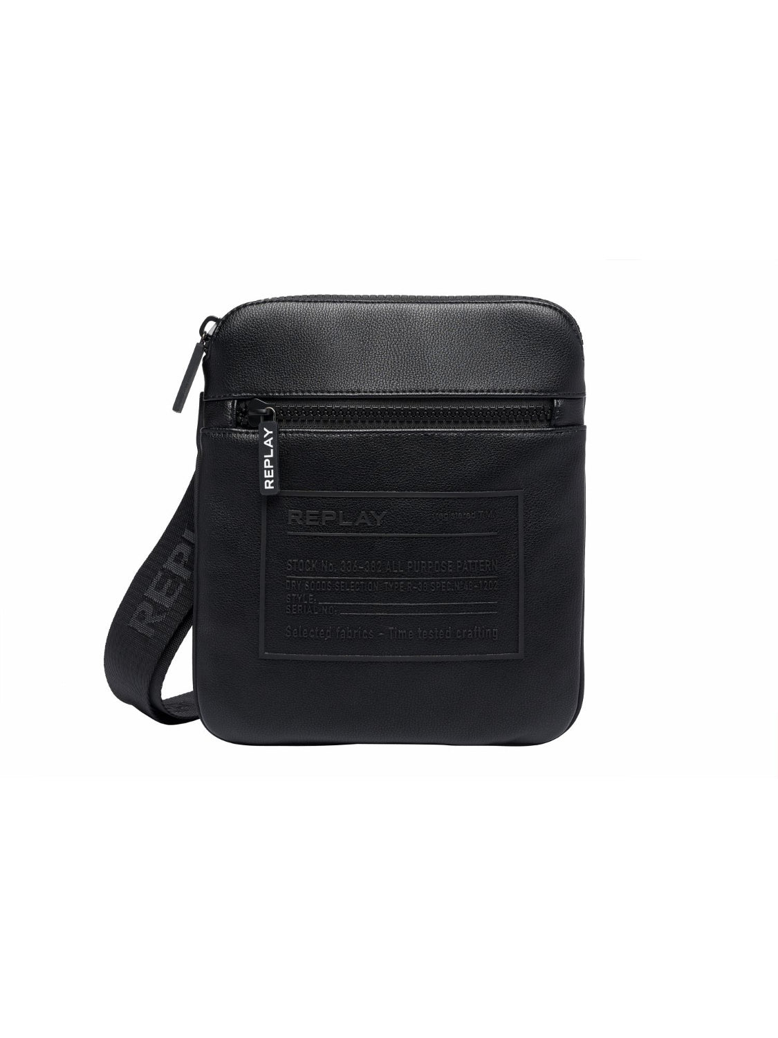 Soft Recycled Micro Cross-Body Black Bag